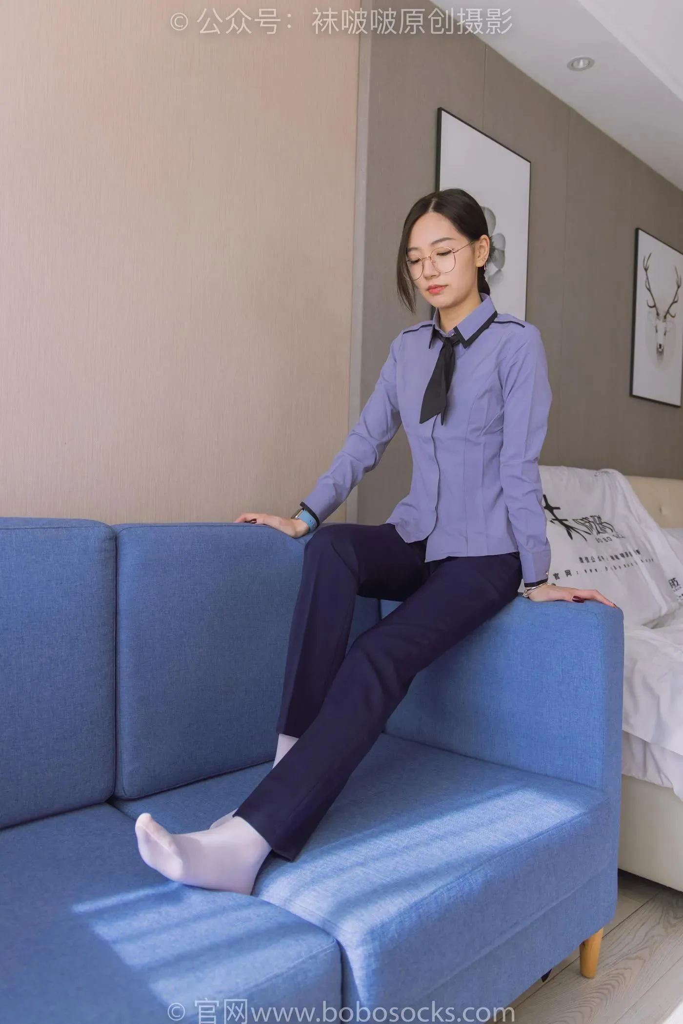 [BoBoSocks袜啵啵]NO.178 小甜豆-高跟鞋、厚白丝、ol风裤里丝 [140P]插图5